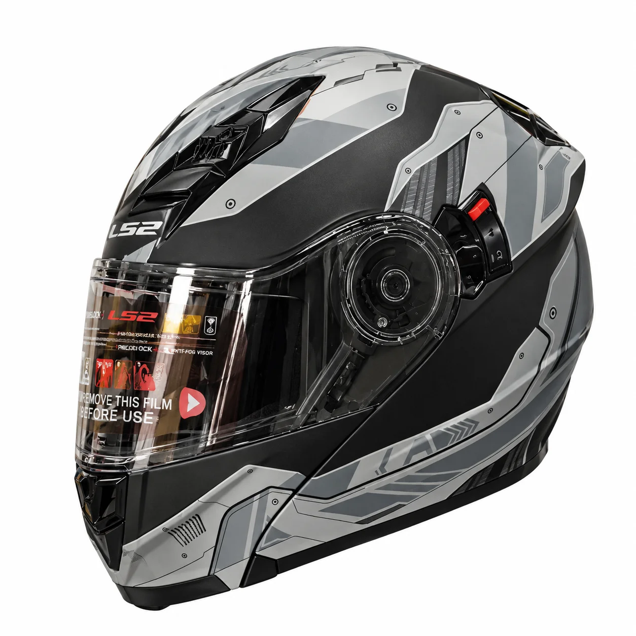 کلاه کاسکت فک متحرک ردلاین MATT BLACK/ Grey Robot