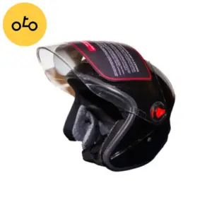 کلاه کاسکت بدون فک مدل mb-31 برند tsp مشکی براق