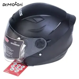 کلاه کاسکت رادین مدل عینک دار مشکی مات