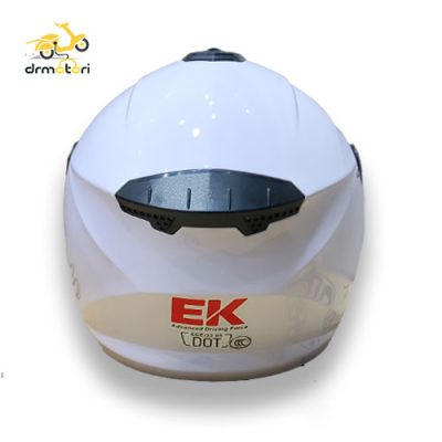 کلاه کاسکت EK بدون فک عینک دار سفید