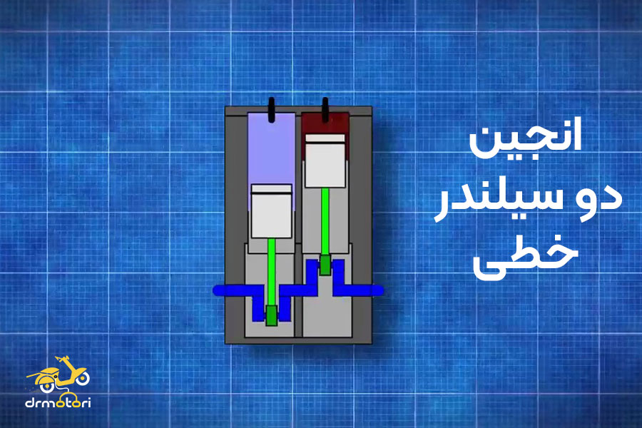 انجین دو سیلندر خطی موتور سیکلت