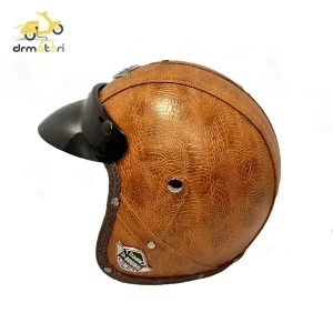 کلاه کاسکت وسپایی چرم گاوی