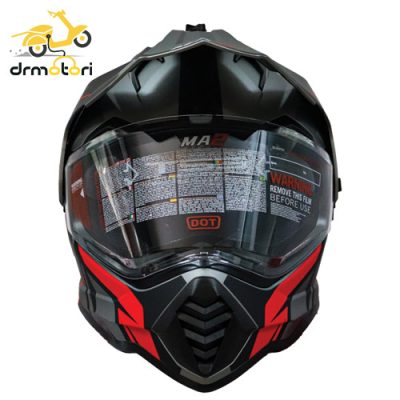 کلاه کاسکت ادونچری برند MA2 مدل 902 red/blk