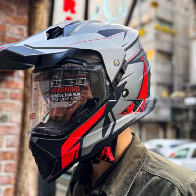 کلاه کاسکت ادونچری برند MA2 مدل 902 red/blk - Image 3