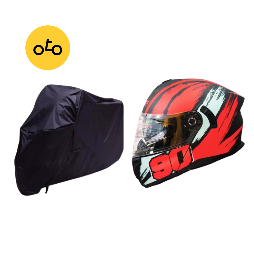 پکیج کلاه کاسکت فک متحرک R/B + چادر ضخیم با تخفیف ویژه