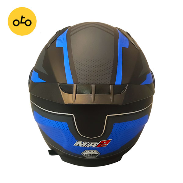 کلاه کاسکت فک متحرک برند MA2 مدل 906 مشکی آبی