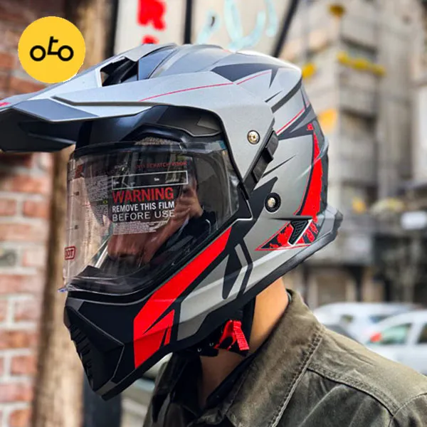 کلاه کاسکت ادونچری برند MA2 مدل 902 red/blk