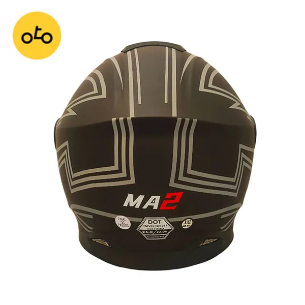 کلاه کاسکت فک متحرک برند MA2 مدل 965 مشکی سفید