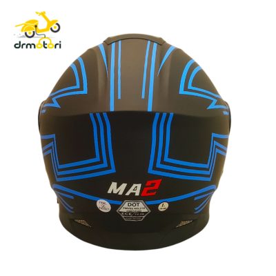 کلاه کاسکت فک متحرک برند MA2 مدل 965 مشکی آبی