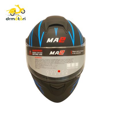 کلاه کاسکت فک متحرک برند MA2 مدل 965 مشکی آبی