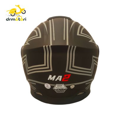 کلاه کاسکت فک متحرک برند MA2 مدل 965 مشکی سفید