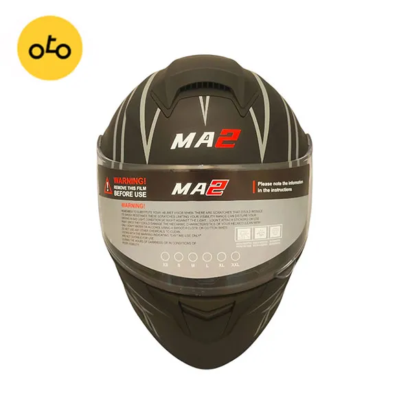 کلاه کاسکت فک متحرک برند MA2 مدل 965 مشکی سفید