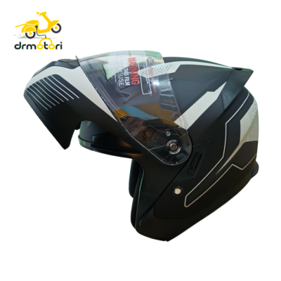 کلاه کاسکت فک متحرک برند MA2 مدل 906 مشکی سفید