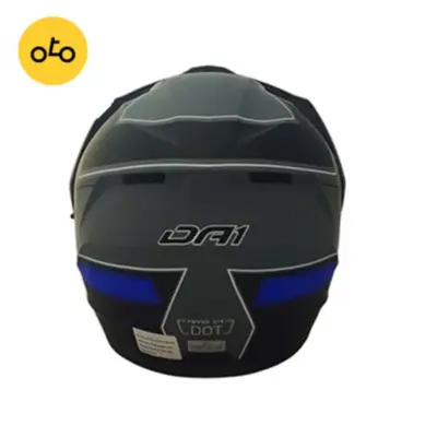 کلاه کاسکت فک متحرک DA1 مشکی آبی کد 218