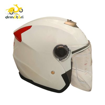 کلاه کاسکت بدون فک MA2 کد 958 سفید قرمز