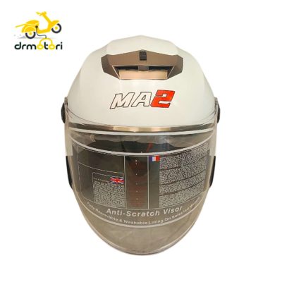 کلاه کاسکت بدون فک MA2 کد 958 سفید قرمز