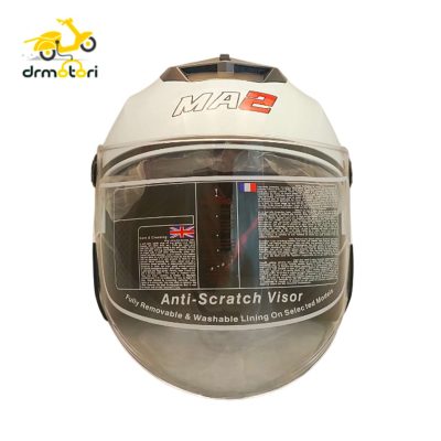 کلاه کاسکت بدون فک MA2 کد 958 سفید قرمز