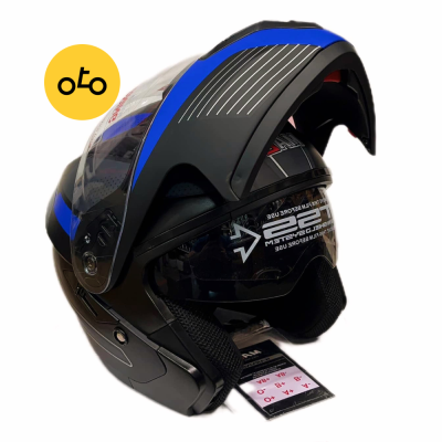 کلاه کاسکت فک متحرک ma2 مدل 906 رنگ آبی - Image 5