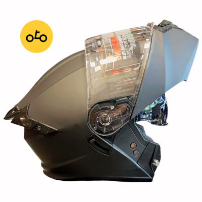کلاه کاسکت فک متحرک MA2 کد 963 مشکی مات - Image 4