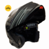 کلاه کاسکت فک متحرک ma2 کد 965 مشکی خاکستری - Image 6