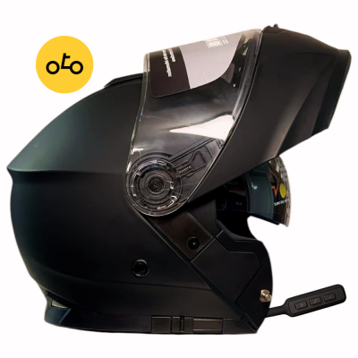 کلاه کاسکت فک متحرک بلوتوث دار MA2 کد 965 – مشکی + MA2 - Image 4