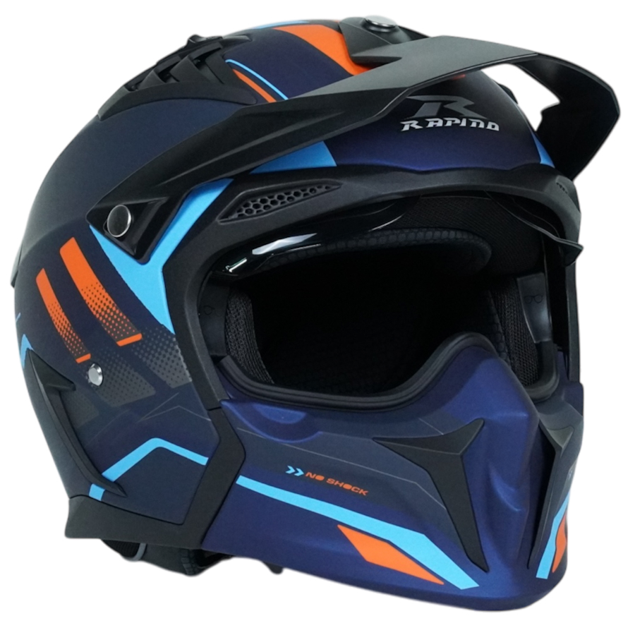 کلاه کاسکت فک جداشونده راپیدو مدل 890+ blu