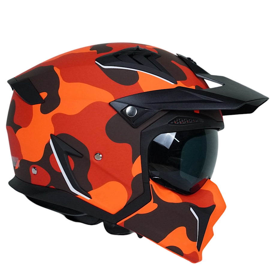 کلاه کاسکت فک جداشونده راپیدو مدل 890+ rd camo