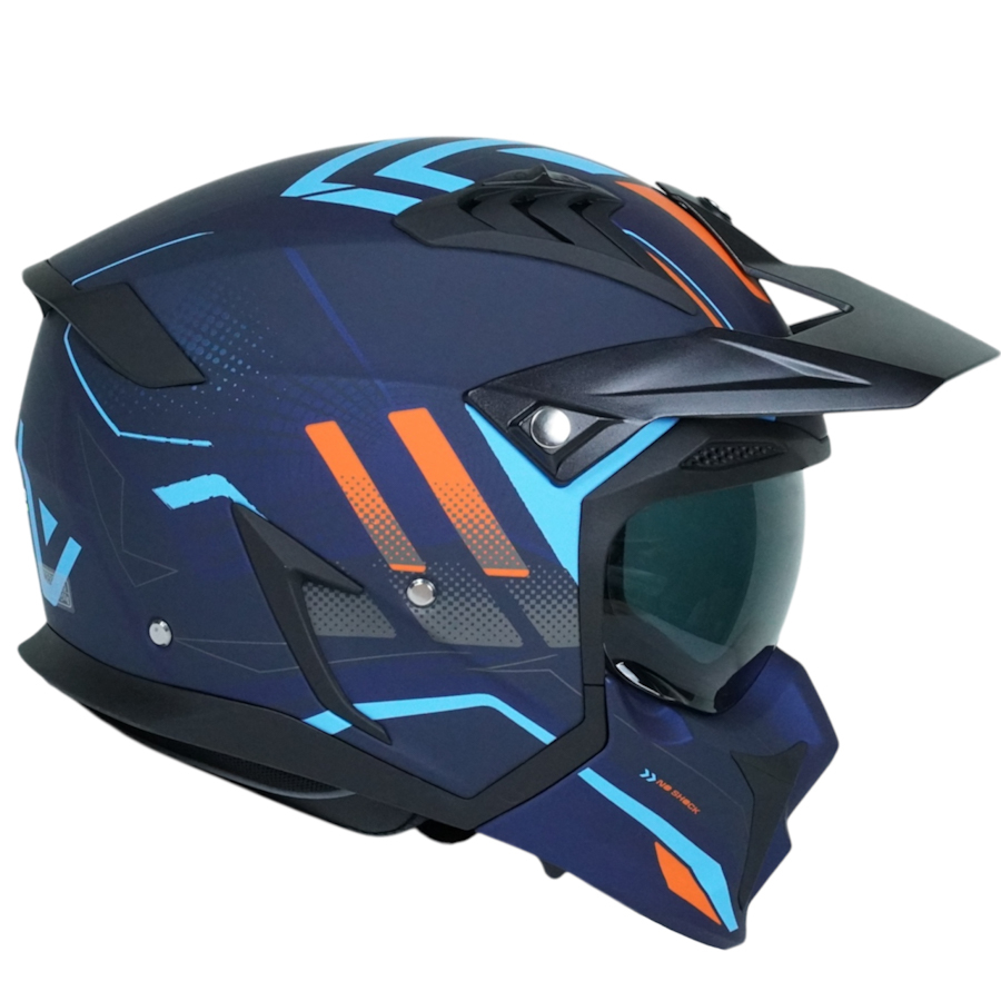 کلاه کاسکت فک جداشونده راپیدو مدل 890+ blu