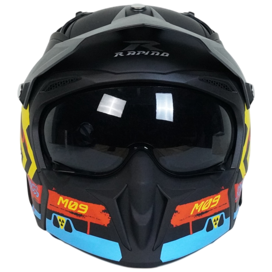 کلاه کاسکت فک جداشونده راپیدو مدل 890+ mt09 danger