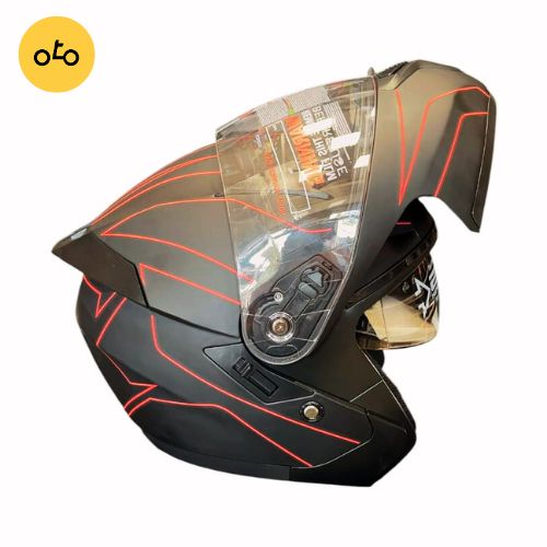 کلاه کاسکت فک متحرک عینک دار برند ma2 مدل 906