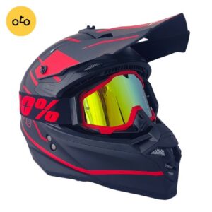 کلاه کاسکت کراسی TEKNO تکنو مشکی قرمز