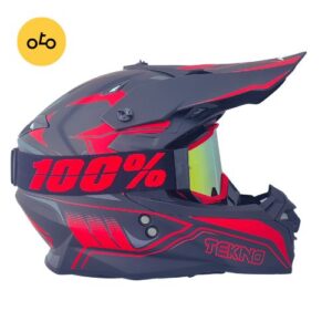 کلاه کاسکت کراسی TEKNO تکنو مشکی قرمز